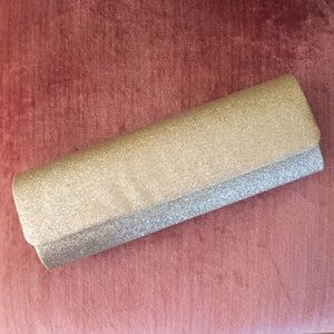 Gold Sparkle Envelope Clutch